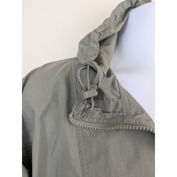 IZOD Golf Mens Windbreaker Jacket Large Green Hooded Multi Pocket Lightweight - Picture 5 of 11